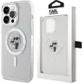 Karl Lagerfeld iPhone 15 Pro Max IML Glitter Karl & Choupette MagSafe Deksel - Klar