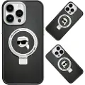 Karl Lagerfeld Klhmp15xhmrskhk Iphone 15 Pro Max 6.7 Ring Stand Karl Head Telefondeksel