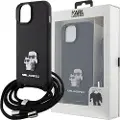Karl Lagerfeld Klhcp15ssakcpsk Iphone 151413 6.1 Crossbody Saffiano Pin Karl&choupette Telefondeksel