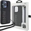 BMW Bmhcp15l23rmrlk Iphone 15 Pro 6.1 Signature Leather Wordmark Cord Telefondeksel