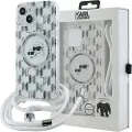 Karl Lagerfeld Klhmp15shckcklct Iphone 151413 6.1 Iml Crossbody Monogram Karl&choupette Head Telefondeksel