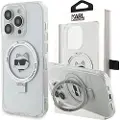 Karl Lagerfeld Klhmp15xhmrschh Iphone 15 Pro Max 6.7 Biały Ring Stand Choupette Head Telefondeksel