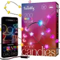 Twinkly Candies - 200 Star-shaped RGB LEDs Green Wire USB-C