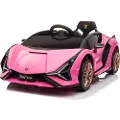 Leggodt Lamborghini Sian 12V electric car, pink