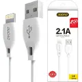 Dudao USB-kabel USB til Lightning 2,4A 2 m - hvit