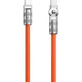 Dudao L24CC USB-C to USB-C Angled cable 120W 1m rotation 180° orange