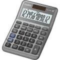 Casio MS-120FM - Skrivebordskalkulator - 12 sifre - batteri, solpanel - metallgrå