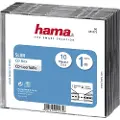 Hama - Tynn CD-oppbevaringseske - kapasitet: 1 CD - transparent svart (en pakke 10)