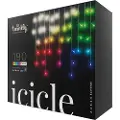 Twinkly Icicle - 190 appstyrte RGB + varmhvite lysdioder, klar ledning