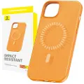 Baseus Magnetisk telefonveske for iPhone 15 Plus Baseus Fauxther-serien (oransje)