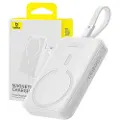 Baseus Powerbank Baseus Magnetic Mini 10000mAh, USB-C 30W MagSafe (hvit)