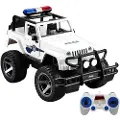 Double Eagle 1:12 White Jeep Police E550-003 Fjernstyrt Bil