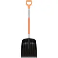 Fiskars 1003468, Snøskuffe, Aluminium, Plast, Sort, Grå, Oransje, Ergonomisk, D-formet, 1,4 kg