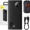 Baseus Adaman2 Digital Display Power Bank 10000mAh - 2xUSB, USB-C, 30W - Svart
