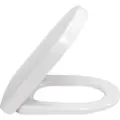 Villeroy & Boch 9M68S101, Avlang, Hardt toalettsete, Hvit, Rustfritt stål, Termoset