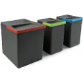 Emuca Recycle 1x15 2x7l Resirkuleringsbeholder 3 Enheter