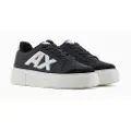 Armani Exchange for woman. XDX147XV830T780 Trainers with black logo (37.5), Flat, Laces, Casual
