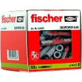 Fischertechnik Fischer universalpinne DuoPower 8x65 2K plastpakke med 50 stk (pakke med 50) (538241)