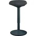 Leitz Ergo Active - Stående skrivebordsstol - ergonomisk - triangulær - roterende - 100 % resirkulert stoff - mørk grå