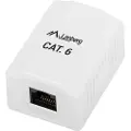 Lanberg - Overflatemonteringsboks for nettverk - CAT 6 - UTP - RJ-45 - hvit