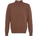 Barbour for man. MKN0339 Essential Zip jumper brown (M), Casual, Wool