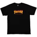 Thrasher Flame Kids Kids T-skjorte svart