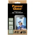 PanzerGlass - Skjermbeskyttelse for mobiltelefon - ultrabred passform - glass - rammefarge svart - for Apple iPhone 16