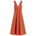 Ecoalf for woman. MCWGADRBORNI0349S24-275 Bornite dress red (XL), Casual, Orange, Sleeveless / Straps, Lyocell, Organic Cotton, Sustainable