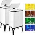 Wellhome Smarte Søppelkasser 40l 2 Enheter