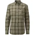 Chevalier Teal Light Flanellskjorte Dame, 40W, Olive Green Checked