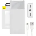 Baseus Bipow 15W strømbank med digital skjerm 20000mAh - hvit