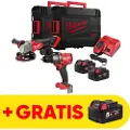 Milwaukee Trådløst verktøysett M18 FPP2E3-502XEU 18V 2X5.0Ah (M18FPD3, M18FSAG)