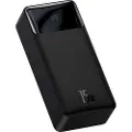 Baseus Bipow Digital Display 15W strømbank 30000mAh - svart