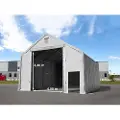 TOOLPORT 8x12 m telthall, PRIMEtex-PVC-presenning, grå, med statikk (betongunderlag)