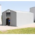 TOOLPORT 6x12 m telthall, PVC-presenning, grå, uten statikk
