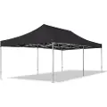 TOOLPORT 4x8 m aluminium, pop up partytelt, uten sidepaneler, svart