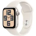 Apple Watch SE (GPS) - 2. generasjon - 40 mm - stjernelysaluminium - smartklokke med sportsbånd - fluorelastomer - stjernelys - båndbredde: M/L - 32 GB - Wi-Fi 4, Bluetooth - 26.4 g