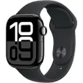 Apple Watch Series 10 GPS 42mm - Jet Black Aluminium Case with Black Sport Band - S/M