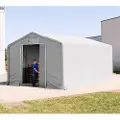 TOOLPORT 6x8 m telthall, PVC-presenning, grå, uten statikk
