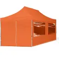 TOOLPORT 3x6 m aluminium, pop up partytelt, 4 sidepaneler, oransje