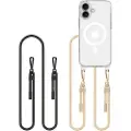 Tech-Protect iPhone 16 FlexAir Chain MagSafe Deksel - svart og taupe