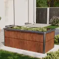 PRIMEYARD 200x100x77 cm plantekasse, cortenstål,  rust-look, inkl. sneglebeskyttelse