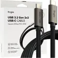 Ringke USB 3.2 Type-C-kabel PD240W - 2m - Svart