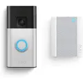 Ring Battery Video Doorbell (Satin Nickel) + Chime (2nd Gen) - EU Plug