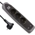 Electraline Gummy 3+2usb Skjøteledning