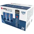 Agfa AgfaPhoto 110-819938, Engangsbatteri, AAA, Alkalinsk, 1,5 V, 24 stykker, Sort, Blå, Rød, Hvit