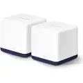 Mercusys Halo H50G (2-pack), Hvit, Innvendig lys, Mesh system, 350 m², Dobbelbånd (2.4 GHz / 5 GHz), Wi-Fi 5 (802.11ac)