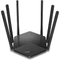 Mercusys MR50G, Wi-Fi 5 (802.11ac), Dobbelbånd (2.4 GHz / 5 GHz), Ethernet/bredbåndsforbindelse, Sort, Bærbar Router