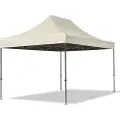 TOOLPORT 3x4,5 m stål, pop up partytelt, uden sidepaneler, creme