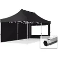 TOOLPORT 3x6 m aluminium, pop up partytelt, 2 sidepaneler, svart